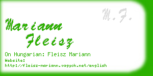 mariann fleisz business card